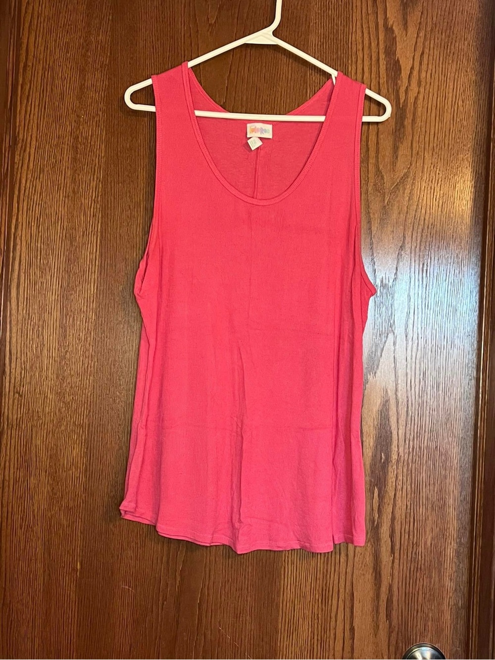 LuLaRoe Bright Pink Sleeveless Scoop Tank